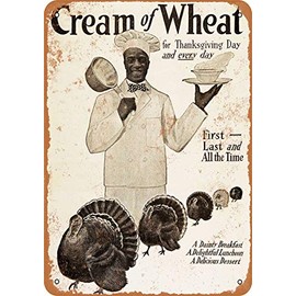 Tin Sign For Metal Sign - 1907 Cream of Wheat for Thanksgiving -8X12 Inch Vintage Look Plaques,Cafe, Bar, Home Wall Decor