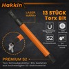 Hakkin T5-T40 Torx Bit Set Long 75 mm 13 Pieces