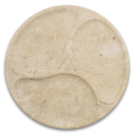 Marmor Real Natural Marble Bathroom Tray for Perfume, Candles, Jewelry Stone Vanity, Bathroom & Kitchen Counter Organizer and Home Decor (Norhamberg Marble Grid Plate)