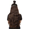 Silike 24" Black Synthetic Hair Extensions Curly Wave Clips in