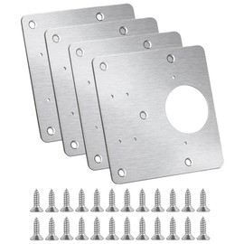 Hinge Repair Plate, Kitchen Door Hinge Repair Plate, Cabinet Hinge Repair Plate, Cupboard Door Hinge with Screws, Door Hinge Repair Plate Kit for Kitchen Door, Cabinet,Cupboard Door（4 Sets）