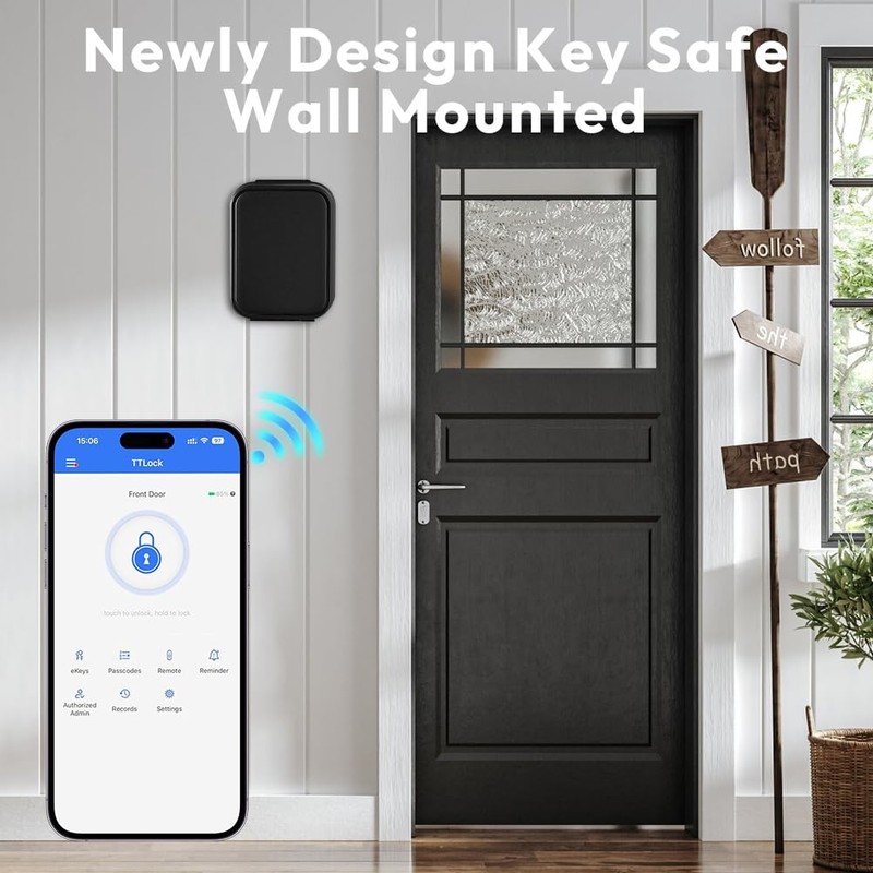 Smart Connected Key Safe, Bluetooth Lock Box Supports TTLock App