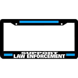 License Plate Frame for Support Law Enforcement Police Thin Blue line Officer