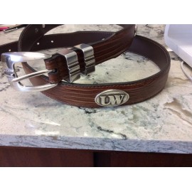 Enmon Men's Leather Belt with University of Washington Conchos 32 R+