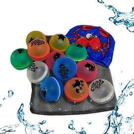 JARAH 8 Pcs Reusable Water Balloons, Swin Cap Kids, Water Balloons Quick Fill 1000, Refillable Water Balloons, Pool Toys For Kids, Water Activities For Kids Backyard