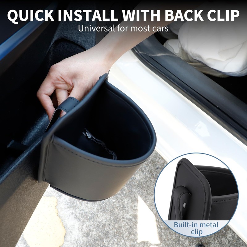 Koongloong 2PCS Car Cup Holder Clip on Door Back Seat