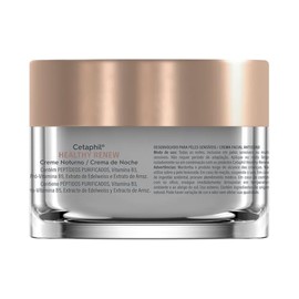 CETAPHIL® HEALTHY RENEW Crema de Noche con Péptidos Purificados 50 g – Reduce líneas finas y arrugas, mejora firmeza y flexibilidad de la piel, Piel S