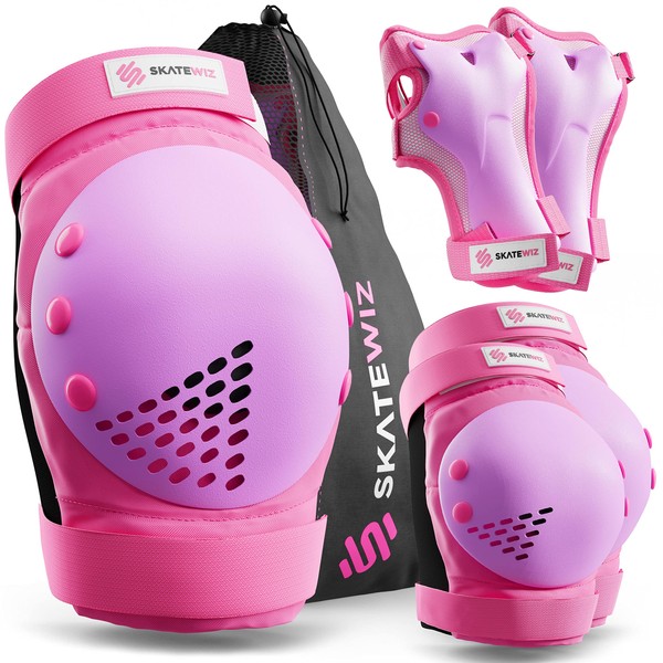 SKATEWIZ Skateboard Pads Adult - Wrist Guards for Skating Adult