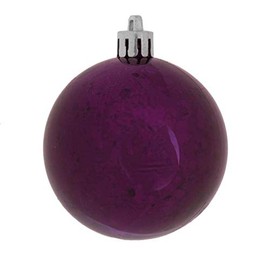 Vickerman 454886-4.75 Plum Shiny Mercury Ball Christmas Tree Ornament (4 pack) (M166426)