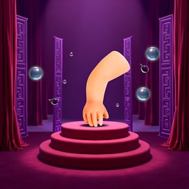 Myuiao Little Hand Coin Disappeared Trick Tools Close-Up Magic Show Props Stylish and Popular Joke Magic Coins Disappear Gimmicks,Magic Kits and Accessories