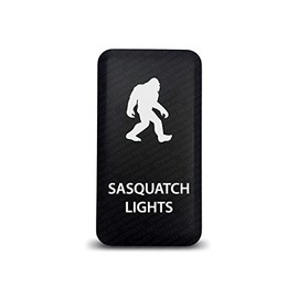 CH4X4 Push Switch for Toyota Tacoma, FJ Cruiser, Land Cruiser, Fortuner, Hilux, 4Runner, Prado 12V 3Amp - Sasquatch Lights Symbol - Blue LED