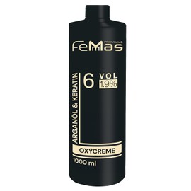 FemMas Oxycreme in 1.9% 1000 ml, Oxidant for Hair Colouring and Toning, Easy to Use and Optimal Hold, Developer for Even Results in Salon Quality, Hair Colour Developer