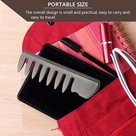 Peine de estilo para hombres con dientes anchos, herramienta profesional para cabello mojado y secado, ideal para todos los tipos de cabello y...     
