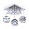 Crystal Light Modern Crystal Chandelier 7.9 Inches Led Ceiling Light