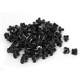 sourcingmap Dip 2 Pin Momentary Push Button Tactile Tact Switches, 6 mm x 6 mm x 7 mm