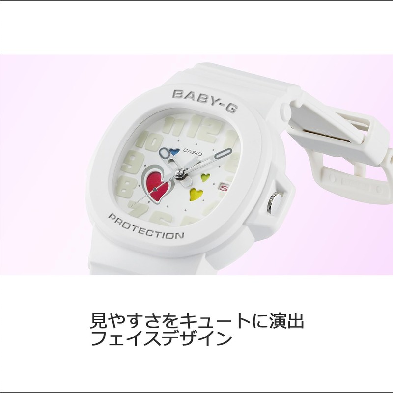 Casio PLAYFUL HEARTS SERIES BGA-10-6AJF Women's Wristwatch, Purple