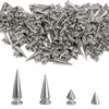 200 Sets Silver Cone Spikes Multiple Sizes Screw Back Studs