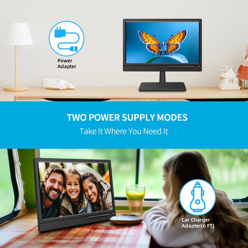 Feihe 14 inch Small Kitchen TV—Digital ATSC Tuner, HDMI/USB/TF/Headphone Ports,
