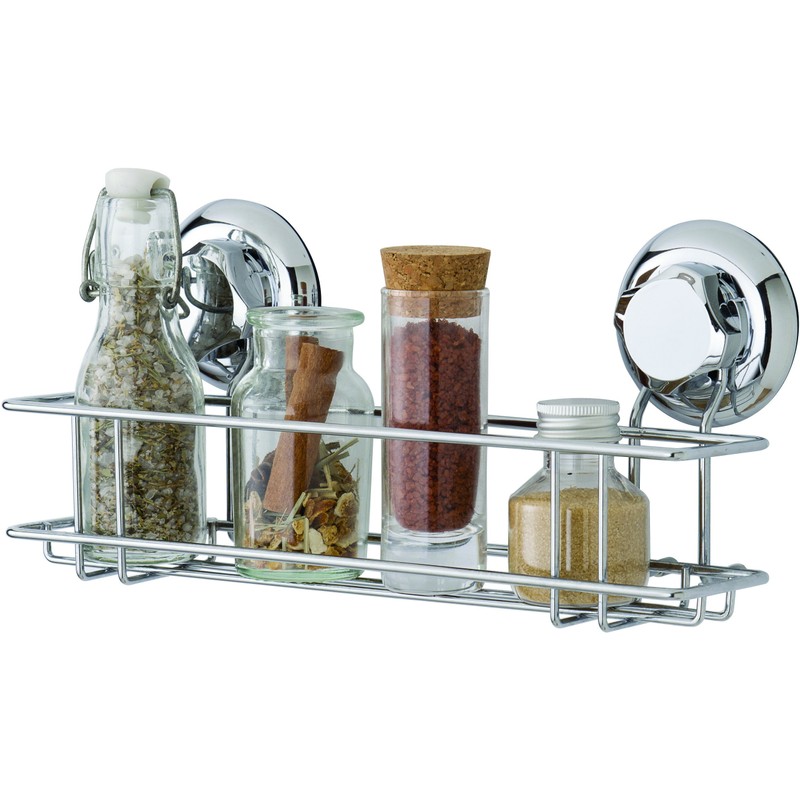 Compactor Bestlock Wall Mounted Small Kitchen Spice Rack, Suction Cup
