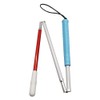 70cm White Cane, Aluminum Folding Cane for The Blind,Folds Down