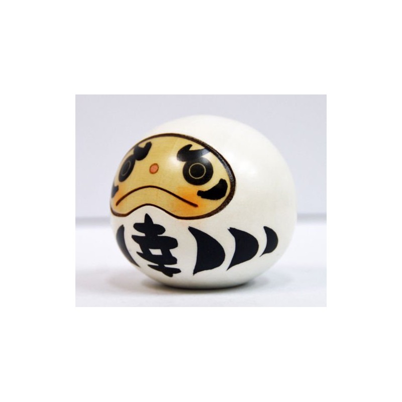 USABURO Kokeshi Japanese Wooden Doll 9-113-1 Happy Daruma White