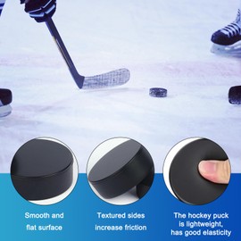 Noaya 16Pcs Ice Hockey Pucks Set - 3 x 3 x 1 Inches Hockey Puck for Pond Hockey or On the Rink, Hockey Equipment for Practice & Classic Training, Foam Hockey for Beginners/Professions Practice Indoor