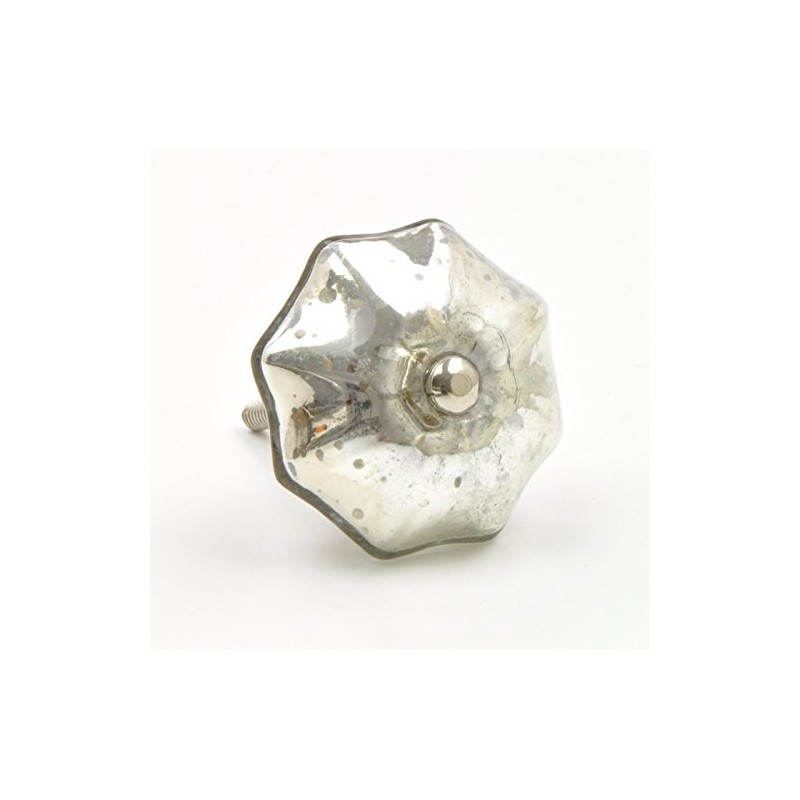 Mottled Silver Star Glass Knob, Pull, Handle, for Cupboards, Doors,