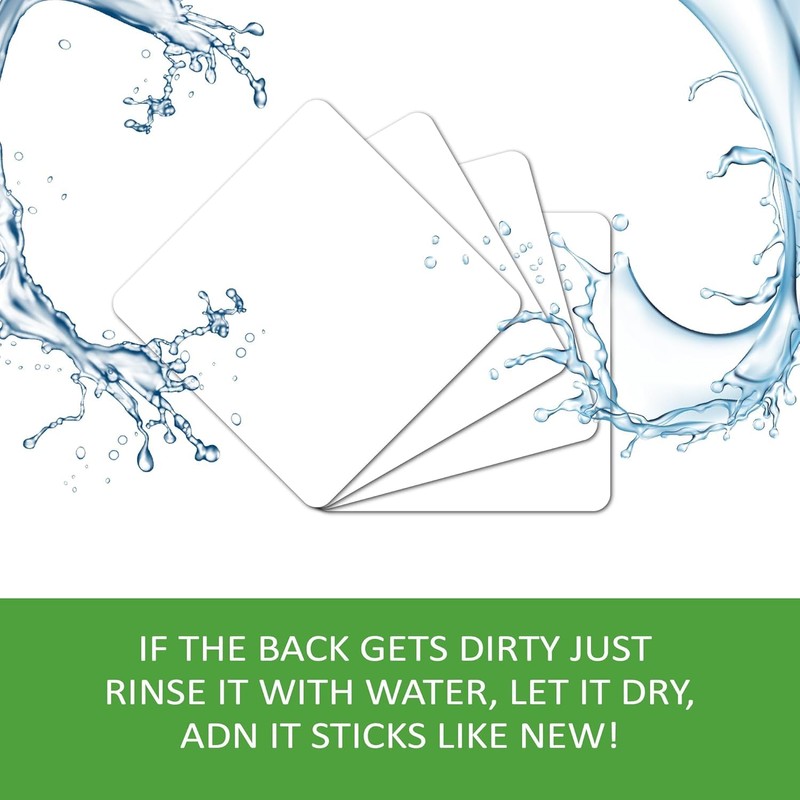 SVNOOC Multiple Use Removable Labels, Dry Wipe Labels Stickers, White,