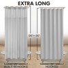 Extra Long No Hook Slub Textured Shower Curtain with Snap-in