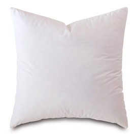 Plankroad Home Décor 23x23 Hypoallergenic Fluffy Faux Down Poly Square Pillow Insert, 100% Cambric Cotton Shell, Never Vacuum-Packed, Made in USA