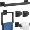 Gypie 5-Piece Bathroom Hardware Accessories Set, Towel Racks for Bathroom