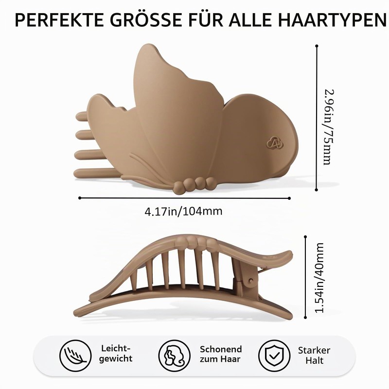 Amlaidu Flat Hair Clips, Large Hair Gripper for Thick and