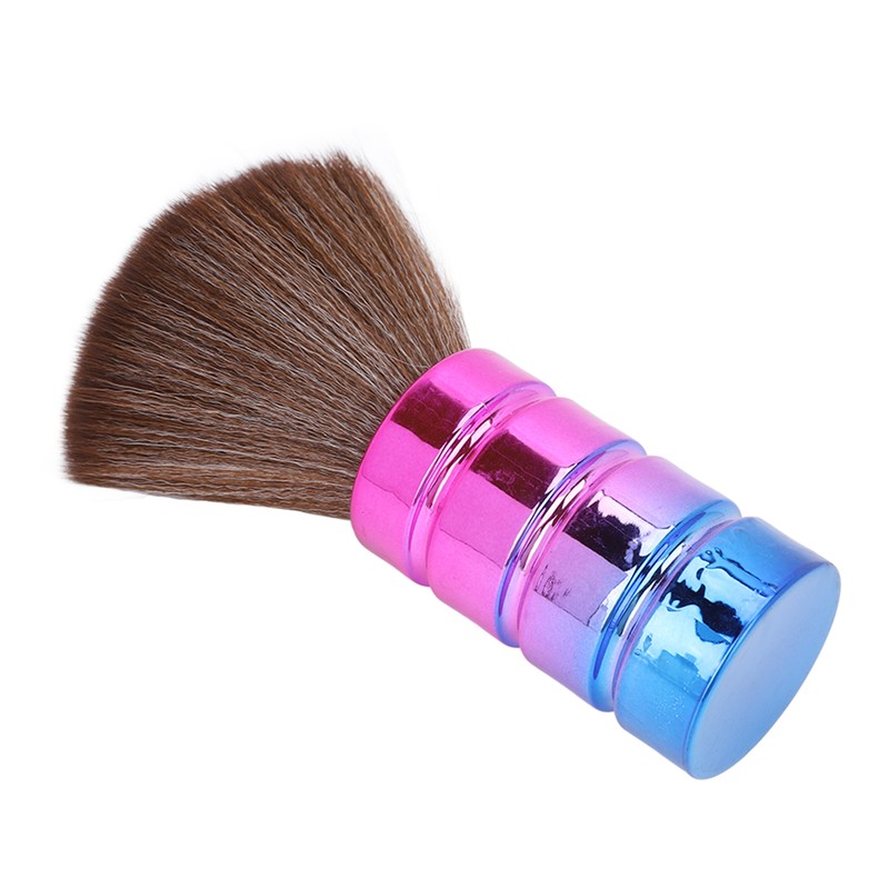 Neck Duster Brush Soft Nylon Bristles Electroplate Ergonomic Barber Hair