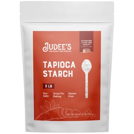 Judee’s Tapioca Starch 3 lb - Non-GMO, Gluten-Free and Nut-Free - Great for Gluten-Free Baking, Cooking, Thickening, and Making Boba - Packaged in the USA