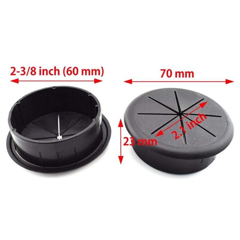 2-3/8 Inch Desk Grommet and Hole Saw Kit, OZXNO 5-Pack