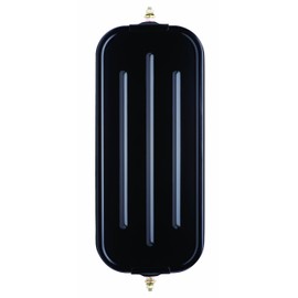 Fit System RH072B 7" x 16" Black West Coast Ribbed-Back Mirror Head