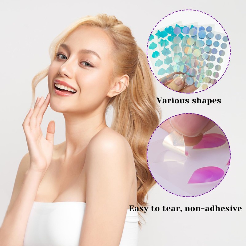LuckyOpt Pimple Plasters, 4 Sheets Breathable Hydrocolloid Plasters for Hiding