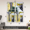 ULQUISNCE Yellow Tier and Swag Window Curtain Set, 3Pcs Kitchen