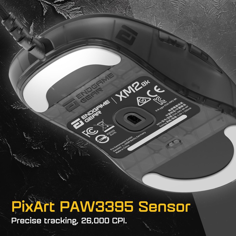 ENDGAME GEAR XM2 8k Gaming Mouse – 8000Hz Polling Rate,