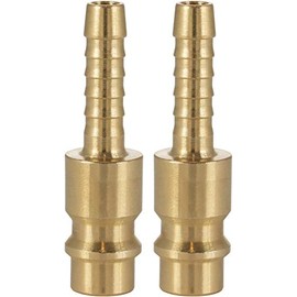 Poppstar Compressed Air Plug Nipples NW 7.2 with Hose Nozzle Diameter 6.5 mm for Compressed Air Connection Pack of 2
