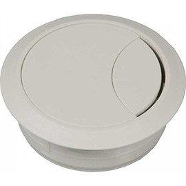 ToniTec® Cable Feed-Through Cable Box Cable Grommet Plastic 60 mm 80 mm White