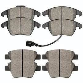 AutoShack 8pcs Front and Rear Ceramic Brake Pad Set Replacement for 2012 2013 2014 VW Passat 1.8L 2.0L 2.5L 3.6L V6 FWD BRKPK139