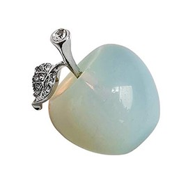 Manekieko Synthetic Opalite Apple Crystals and Healing Stones Figurines Collectibles,3cm Room Decor Christmas Decorations Office Gifts