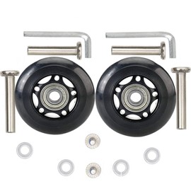ORO 1 Pair Luggage Wheels Replacement 75 * 24mm Case Wheels with 8mm Bearings for Suitcase and Inline Outdoor Skate and Caster Board
