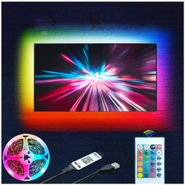 REEMEER LED Lights for TV 9.8ft LED Light for 45-75 Inch TVs RGB Lights Backlight Behind Music Sync Bluetooth APP and Remote Control TV LEDs Strip USB Powered for Bedroom/Gaming