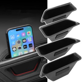 Jaronx Compatible with RIVIAN Door Organizer Tray 2025, 4PCS Door Insert Storage Box for 2025 RIVIAN R1S/ RIVIAN R1T, Door Storage Tray Door Pull Containers for RIVIAN R1T Accessories R1S Accessories