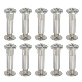 PATIKIL Binding Screw Posts, 10 Set Screw Posts Fit for 5/16"(8mm) Hole Dia Female M8 x 25mm Carbon Steel Binding Bolts Nut for Leather Scrapbook DIY