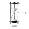 ELAINESTORE Hourglass Timer 30 Minute, Black Metal Frame Decorative Sand