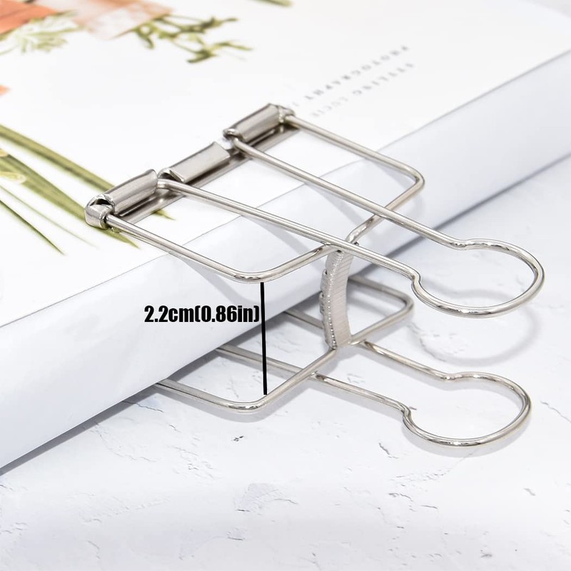 Extra Large Binder Clips 2 Inch, Big Paper Clamps Silver