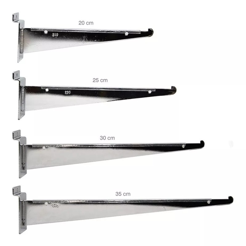 Exhivit Mensula Gancho Panel Ranurado Exhibipanel Blister 25 Cm 8pz